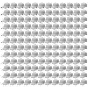 144-Pack Baseball Dad Cap Velcro Strap Adjustable Size - Light Gray