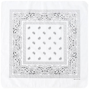 12-Pack Bandana Headband - White