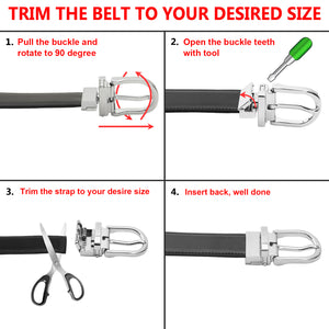 Falari Women Reversible Genuine Leather Belt